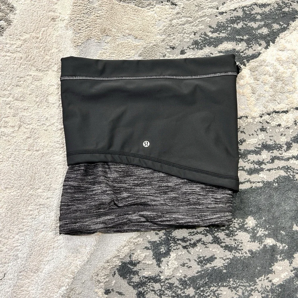 Lululemon Womens Gray Run Fast Neck Warmer OSFM Softshell‎ Athletic Scarf